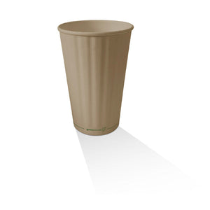 16oz Aqueous Coated Bamboo  Embossed DW Cup 600pc/ctn