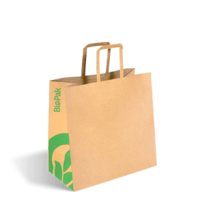 Small Die Cut Handle (270x280x145mm) Kraft Paper Bags