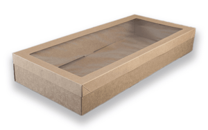 Brown Catering Tray - Large 560X255X80 mm With Lids Include - Packware