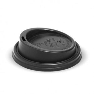 6, 8, 10 and 12(80mm)oz PLA small lid - black