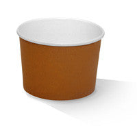 PLA Coated Paper Bowl 16OZ Brown 500pc/ctn