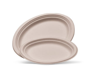 Bamboo Oval Plate Large 500pc/ctn