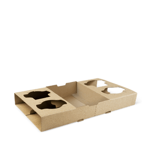 Cardboard 4 Cup Carry Tray - Packware