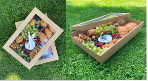 Catering Tray -Medium- Brown/Craft 380X275X80mm With Kraft Lid included - Packware