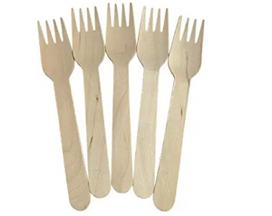Eco-Friendly Wooden Forks - Biodegradable & Compostable - 16cm Length