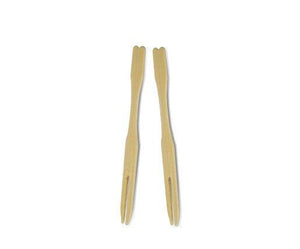 Bamboo Mini Cocktail Tasting Forks Fruit Food Picks Party Supplies - Packware
