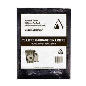 Garbage Bag 73 Littre Heavy Duty Black - Packware