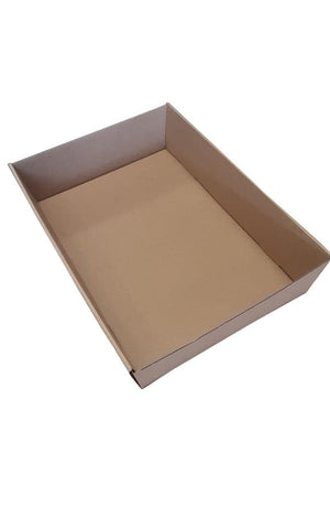 Brown Catering Tray - Medium 380X275X80 mm WITH CLEAR LID included - Packware