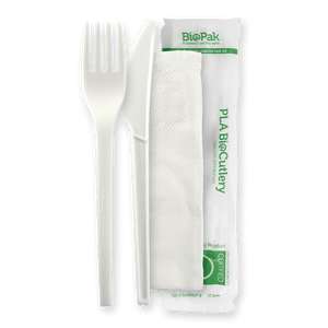 Pla Knife- Fork & Napkin Set - Packware