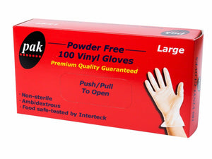 PlusPak Large Vinyl Gloves Powder Free Box Of 1000 - Packware