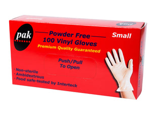PlusPak Small Vinyl Gloves Powder Free Clear Box Of 1000 - Packware