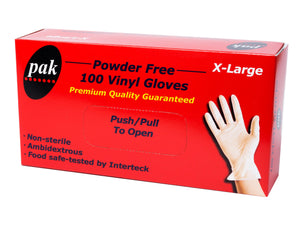 PlusPak Extra Large Vinyl Powder Free Clear Gloves Box Of 1000 - Packware