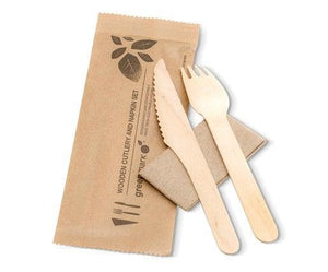 Wooden Cutlery Set Fork-Knife - Packware