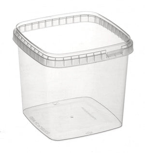 GENFAC Square Tamper Evident Container -  1200ml (128mm) - Packware