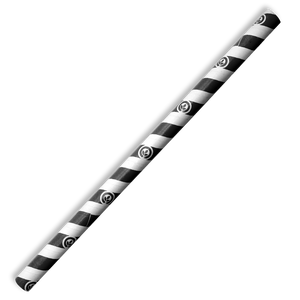 10mm Jumbo Black Stripe BioStraw