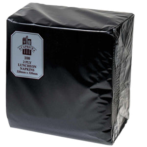 2 Ply Luncheon Napkins-Black - Packware