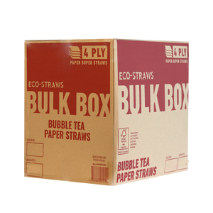 Bubble Tea Paper Straws - Mixed Colour - 1000 per Carton (10x100 Inner Packets) - FSC MIX 70% Certified