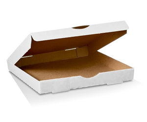 PIZZA BOX WHITE 13 INCH 100/BUNDLE 
Item size: 330x330x40 mm