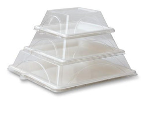 PET lid for 6'' Sugarcan Square Plate