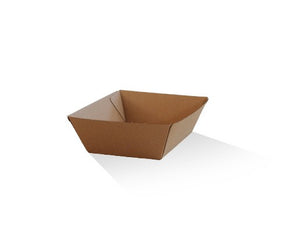 Small Brown Corrugated Kraft Tray (BBT1) - Perfect for Takeaway Food