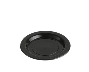Genfac Small Round Plates Heavy Duty Black 180mm Box Of 500 - Packware