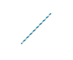 Paper Straws Cocktail - Blue Stripe 2500pc/ctn