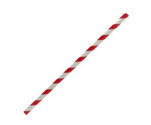 paper straw regular-red stripe 2500pc/ctn
