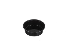 Round Plastic Takeaway Containers BLACK 220ml- 1000 PCS GENFAC
