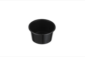 Round Plastic Takeaway Containers Black 440ml- 500 PCS GENFAC