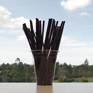 Regular Black Straws Size: 205 x 4mm. - Packware