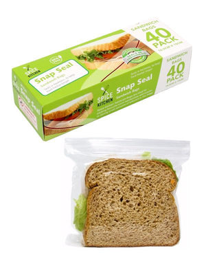 Zip Seal Sandwich Bags 16.5CM x 15CM-40PK - Packware