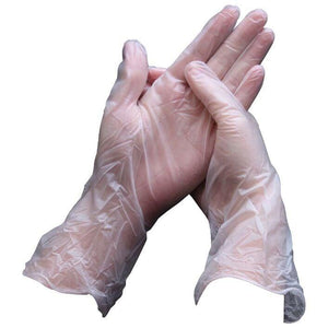 PlusPak Medium  Clear Powder Free Vinyl Gloves Pack Of 100 - Packware