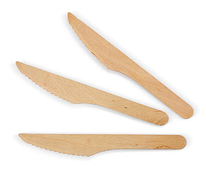 Disposable Wooden Knifes| 100% All-Natural, Eco-Friendly,