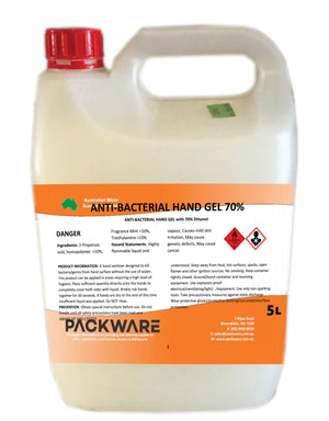 ANTI-BACTERIAL HAND GEL 70% Ethsnol - Packware