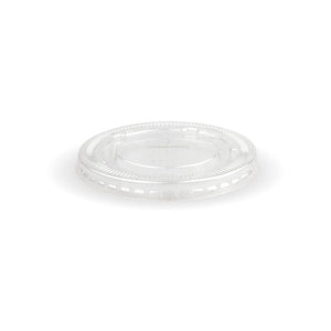 390-650ml / 12-22oz 90mm Clear PET Clear Flat Lid For Paper Cold Cups