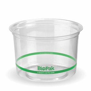 500ml Clear Round Container Bio Pak - Packware