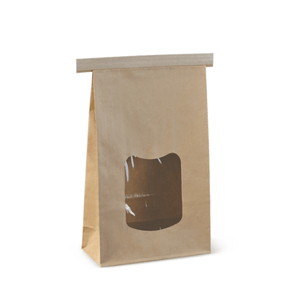 Tin-Tie Bags Large With Window (L x W x G) 242 x 152 x 70 - Packware