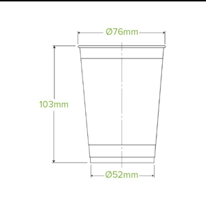 280ml Clear Milk shake Cup PLA - Packware