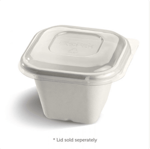 Takeaway Compostable Sugarcane Containers Base 21-oz (White) - Packware