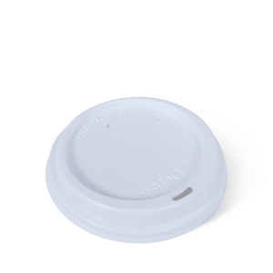 8oz White Smooth Coffee Lids - Packware