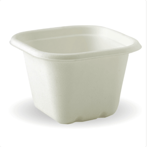 Takeaway Compostable Sugarcane Containers Base 21-oz (White) - Packware