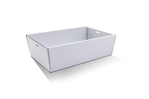 White Catering Tray - Medium 380X275X80 mm WITH LID included - Packware