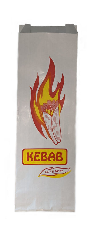 Printed white Foil Kebab Bag 250pc/pk