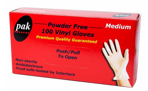 PlusPak Medium Vinyl Gloves Powder Free Box Of 1000 - Packware