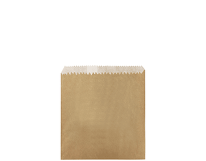 1/2 Square Greaseproof Lined Bag-Brown-160 x 140 mm - Packware