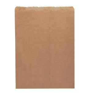 8 Long Brown Flat Paper Bags-500