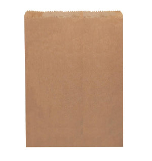1 Long Flat Brown Paper Bags - Pack of 1000 - 185x165mm | Eco-friendly