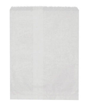 8 Long White Paper Bags Flat Bag