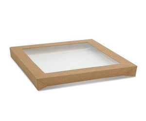 Kraft Catering Tray Lid - Small 180x180x30 mm - Packware