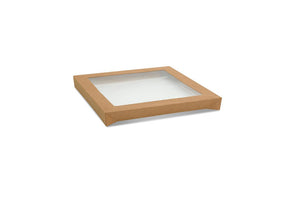 Square Catering Tray Lid - Small-PLA Window 100pc/ctn